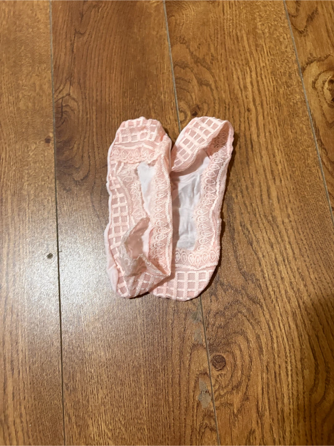 Pink Lace No-Show Socks 🏈