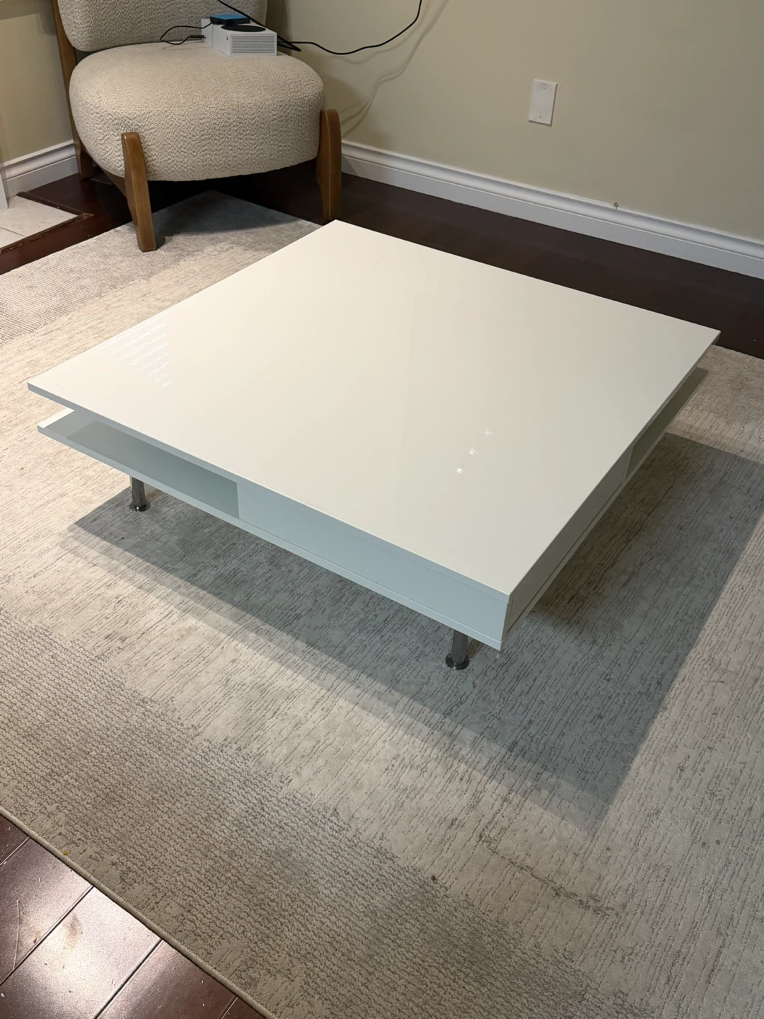 White Square Coffee Table - photo 2