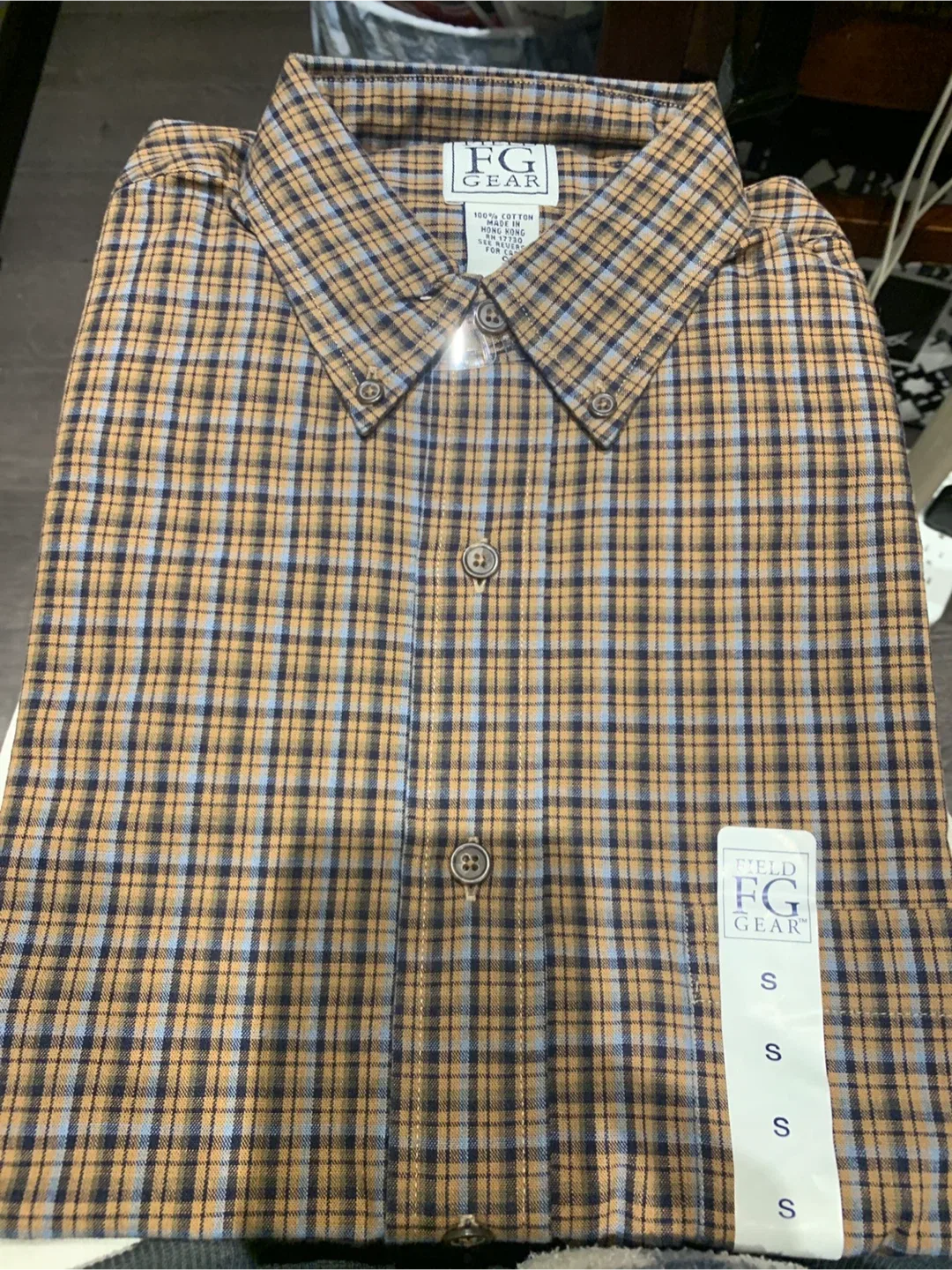 🏈 Field Gear Plaid Button-Up Shirt