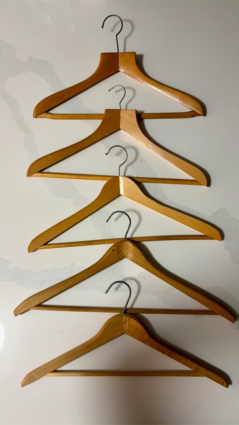 Set of 5 Wooden Suit Hangers (Each: 2, All: 8) - photo 2