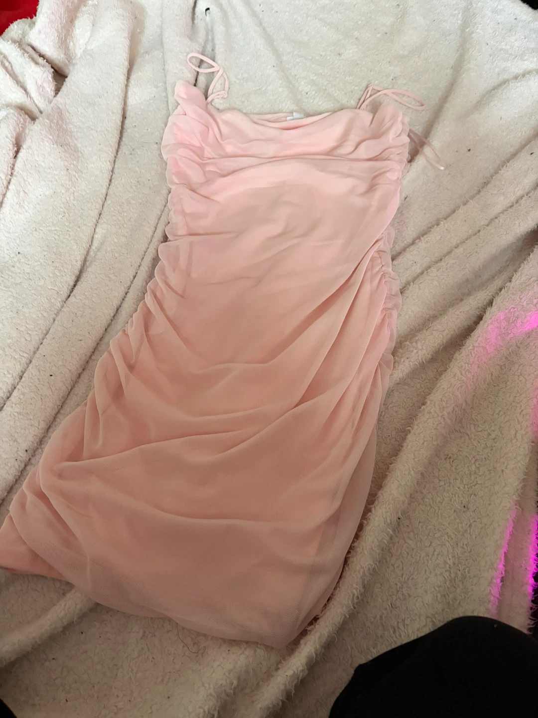 Garage Pink Ruched Dress
