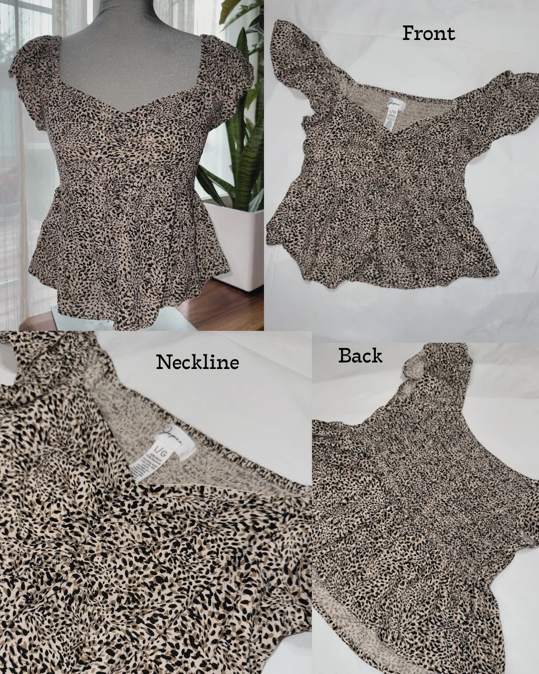 Leopard Print Peplum Blouse🐆 - photo 2