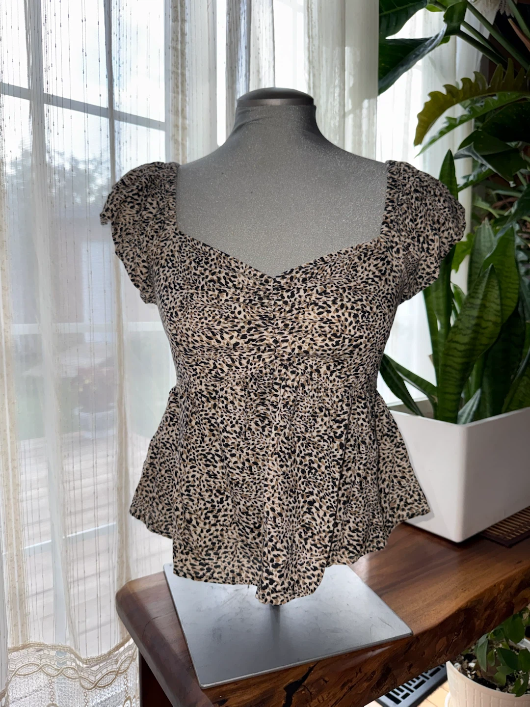 Leopard Print Peplum Blouse🐆 - photo 4