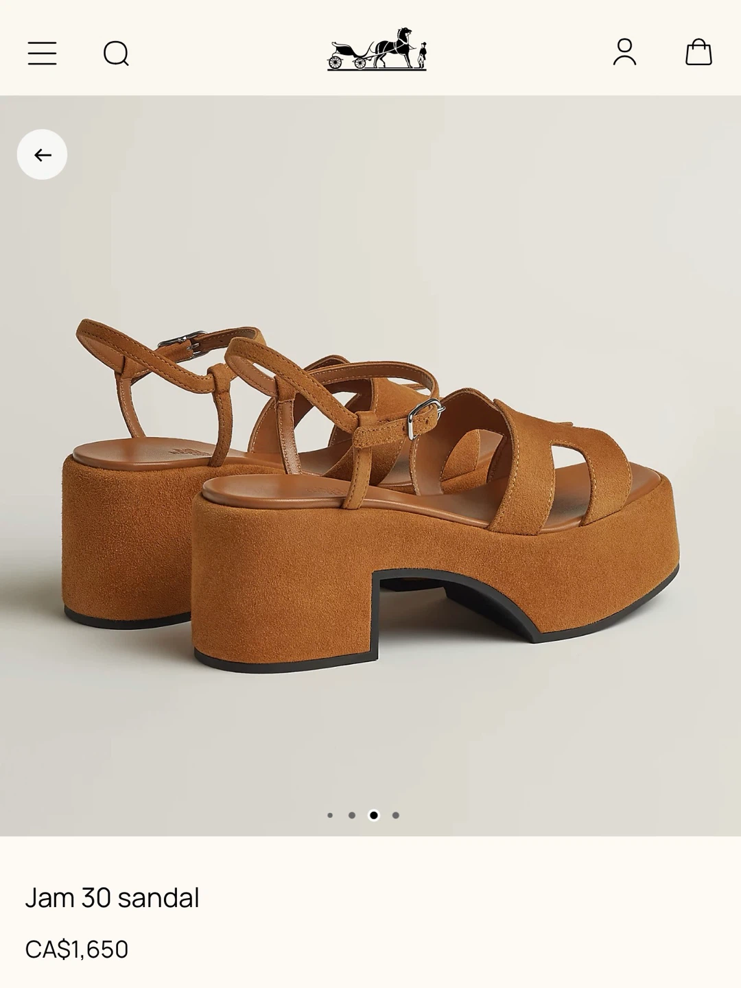 Hermes Jam 30 Suede Sandals