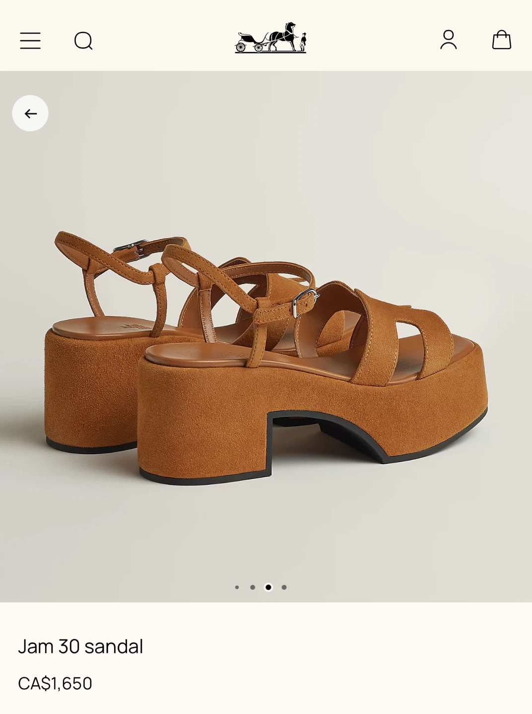 Hermes Jam 30 Suede Sandals - photo 2