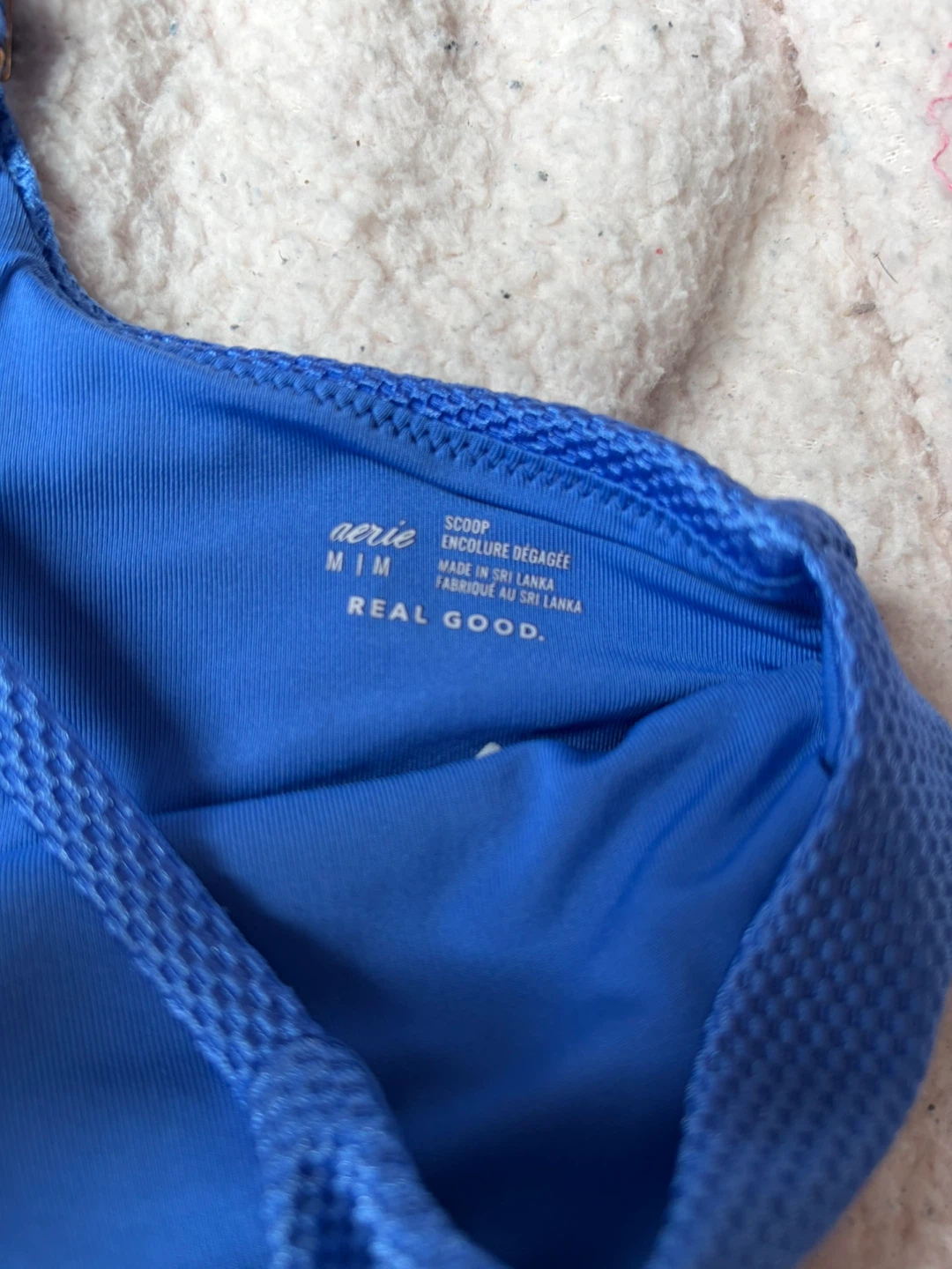 Aerie Scoop Bikini Top - Blue - Medium - photo 2