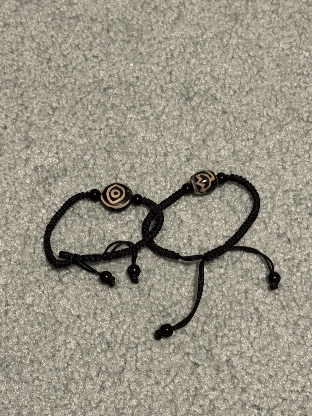 Set of Two Adjustable Bead Bracelets