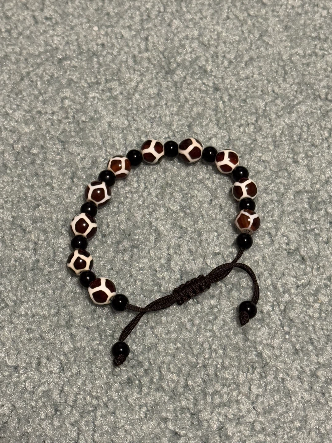 Bead and Black Stone Beaded Bracelet
