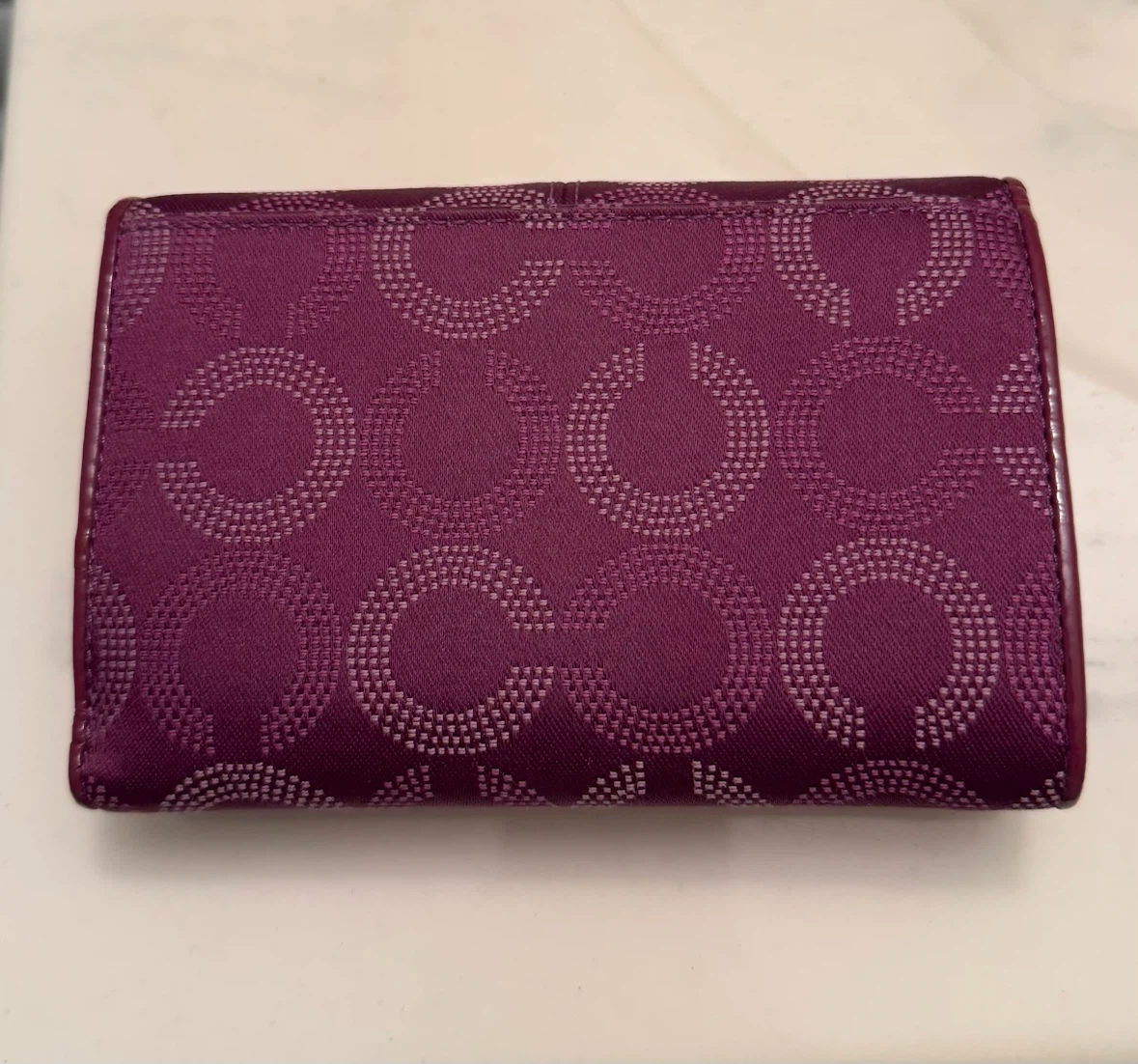 Coach Tri-Fold Wallet - Purple - photo 2