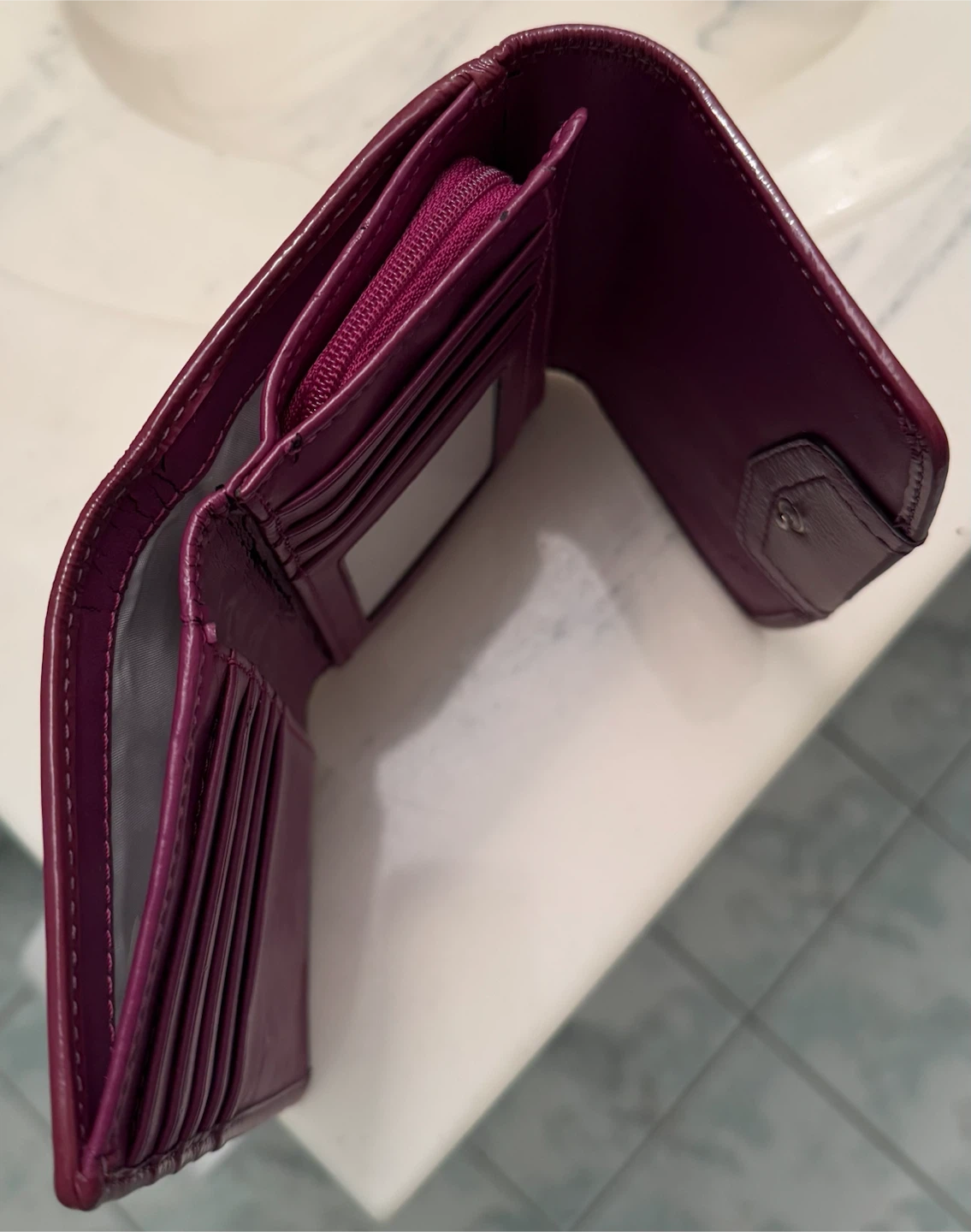 Coach Tri-Fold Wallet - Purple - photo 3