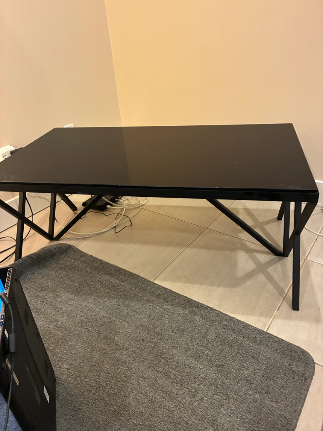 Black Glass Coffee Table - photo 2
