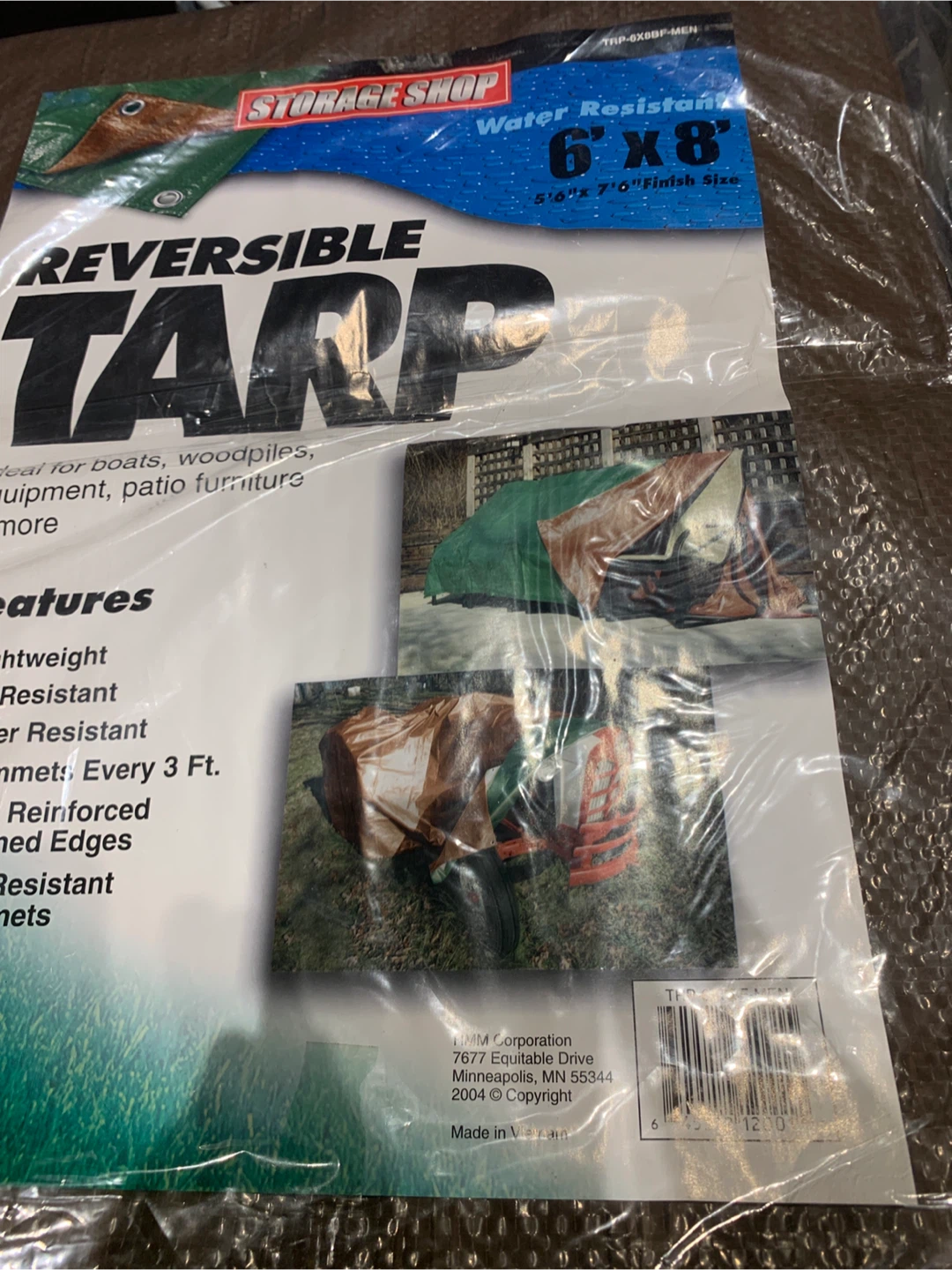 🏈 Storage Shop Reversible Tarp 6' x 8'