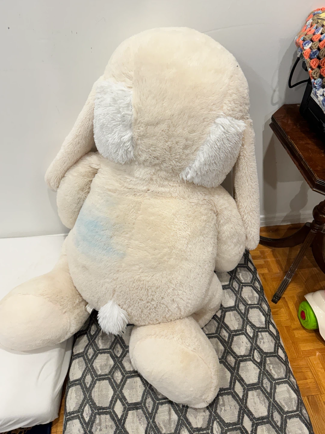 Large Cream Coloured Plush Bunny - photo 4