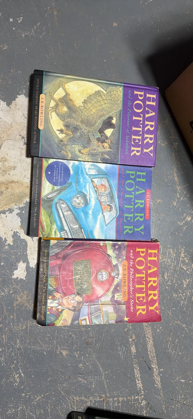 3 Harry Potter Books by J.K. Rowling