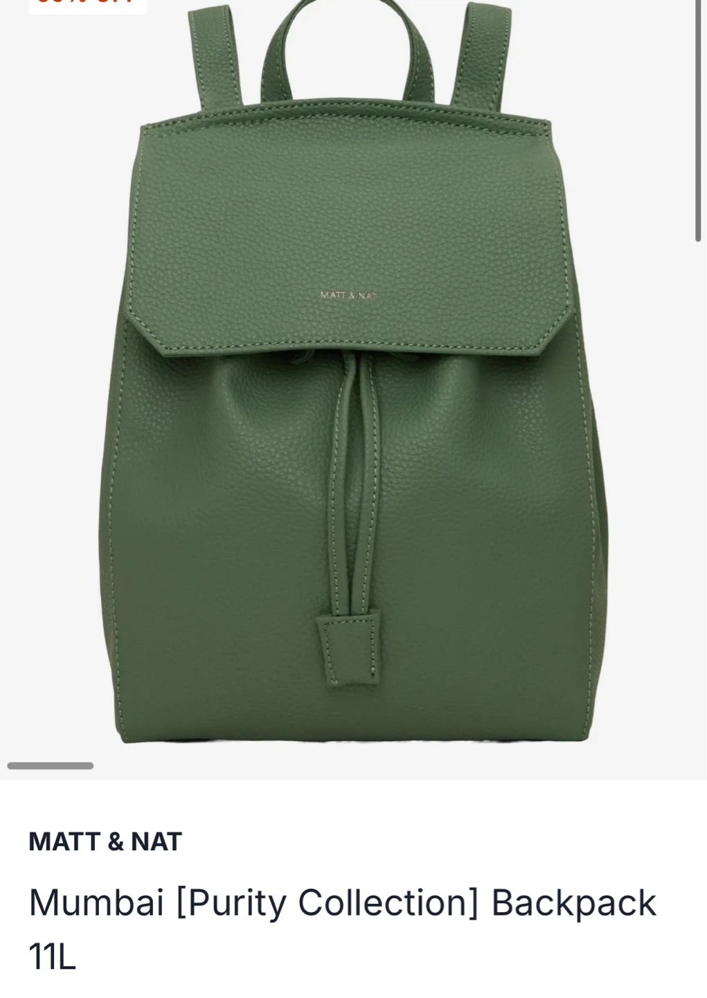 Matt & Nat Mumbai Purity Collection Backpack