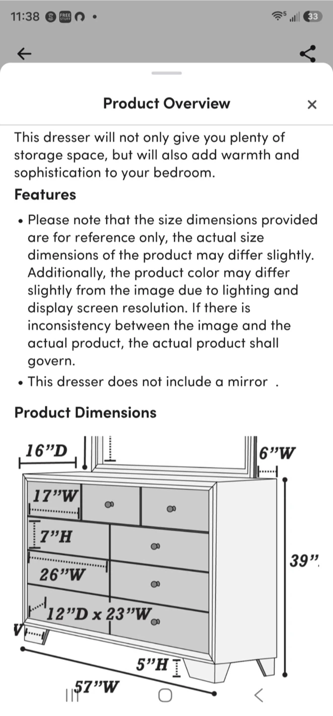 9 Drawer Bedroom Dresser - photo 3