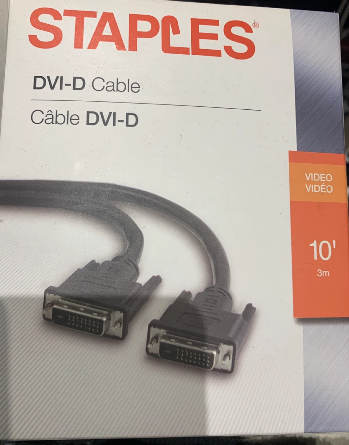 🏈 Staples DVI-D Cable 3m
