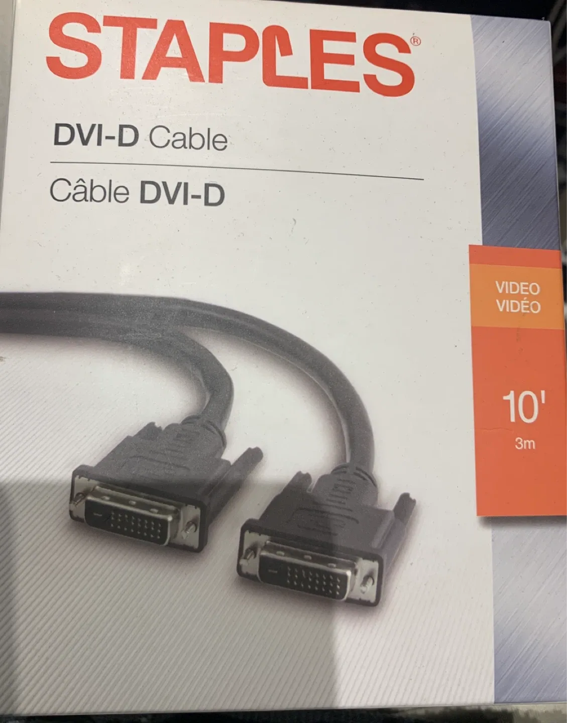 🏈 Staples DVI-D Cable 3m