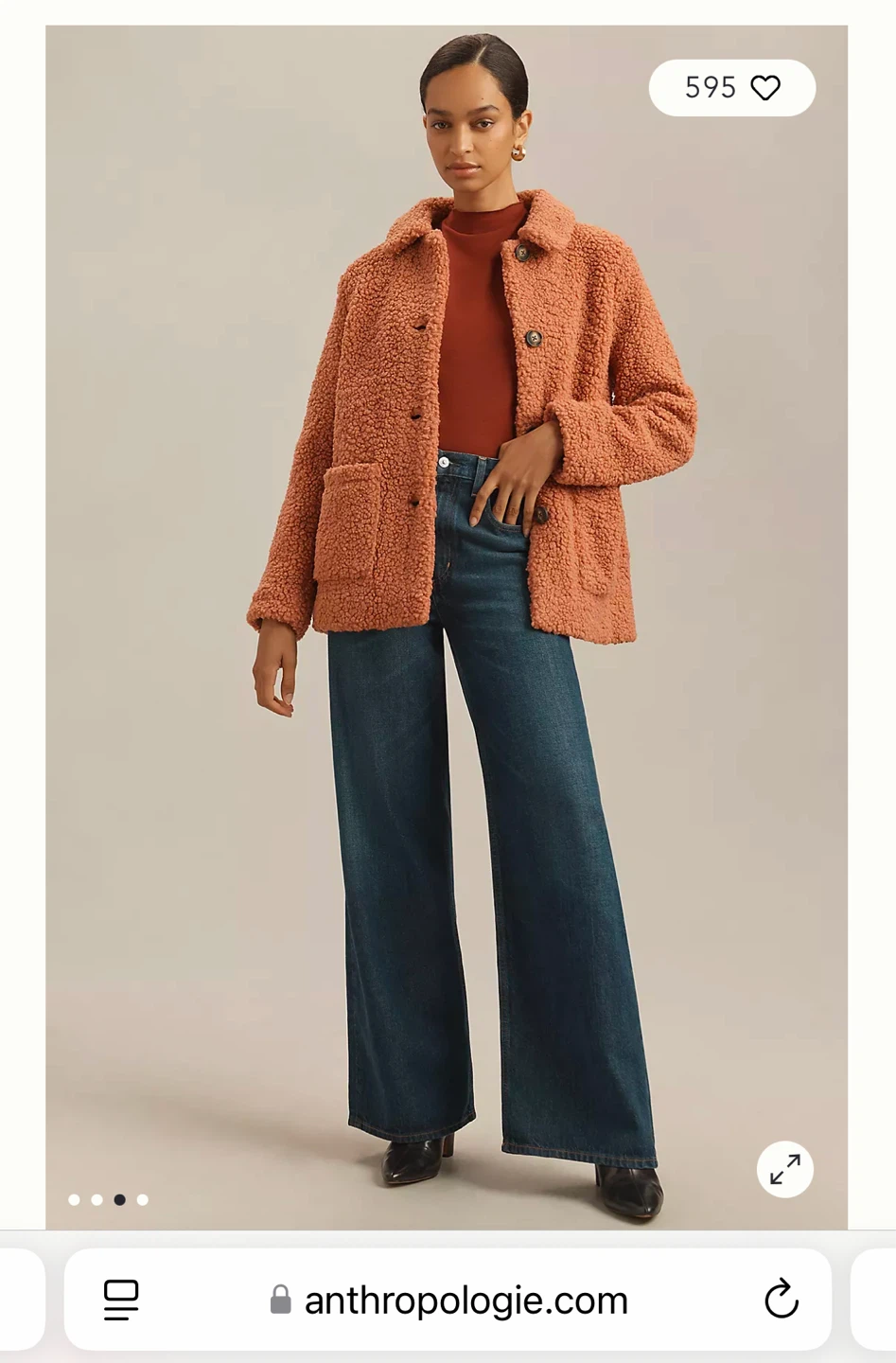 Anthropologie White Teddy Jacket