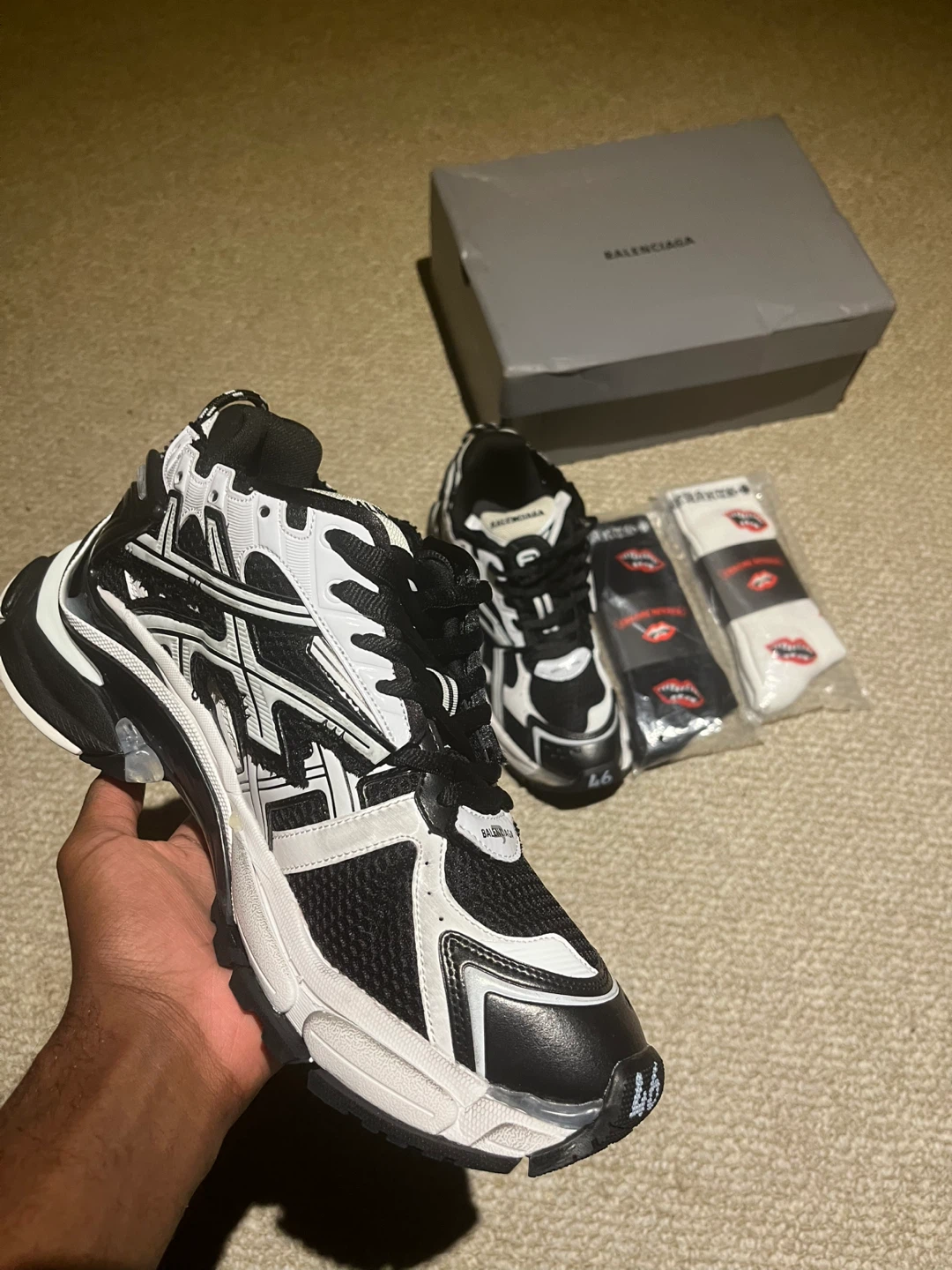 Balenciaga Sneakers with Chrome Hearts Socks
