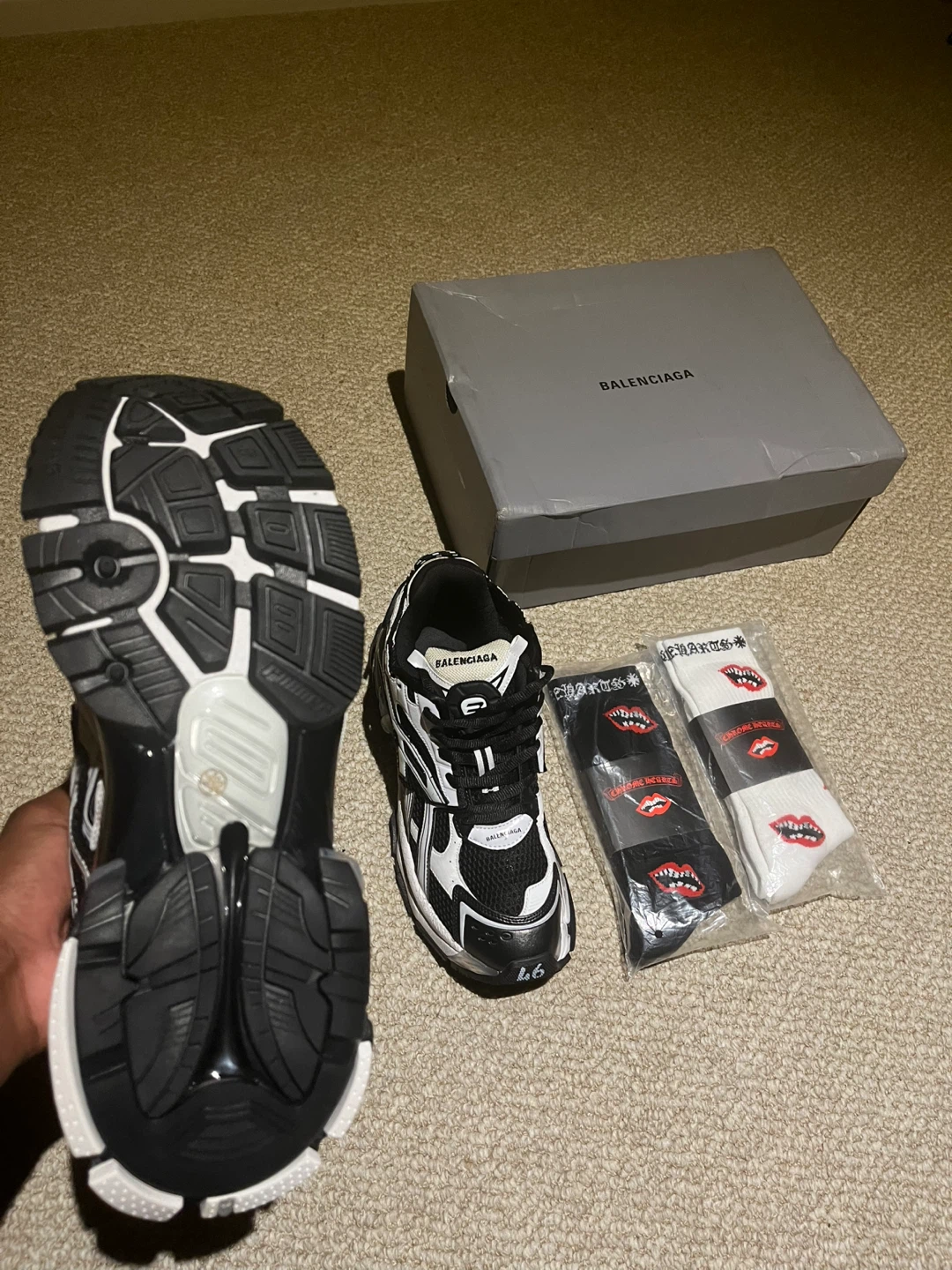 Balenciaga Sneakers with Chrome Hearts Socks - photo 2