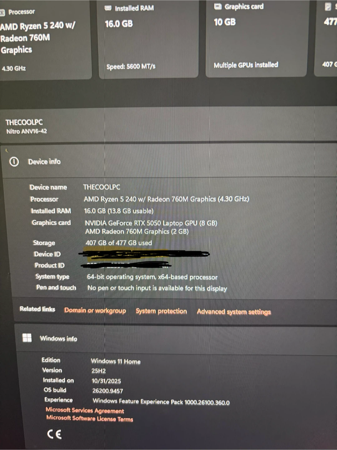 Acer Nitro V 16 AI Gaming Laptop