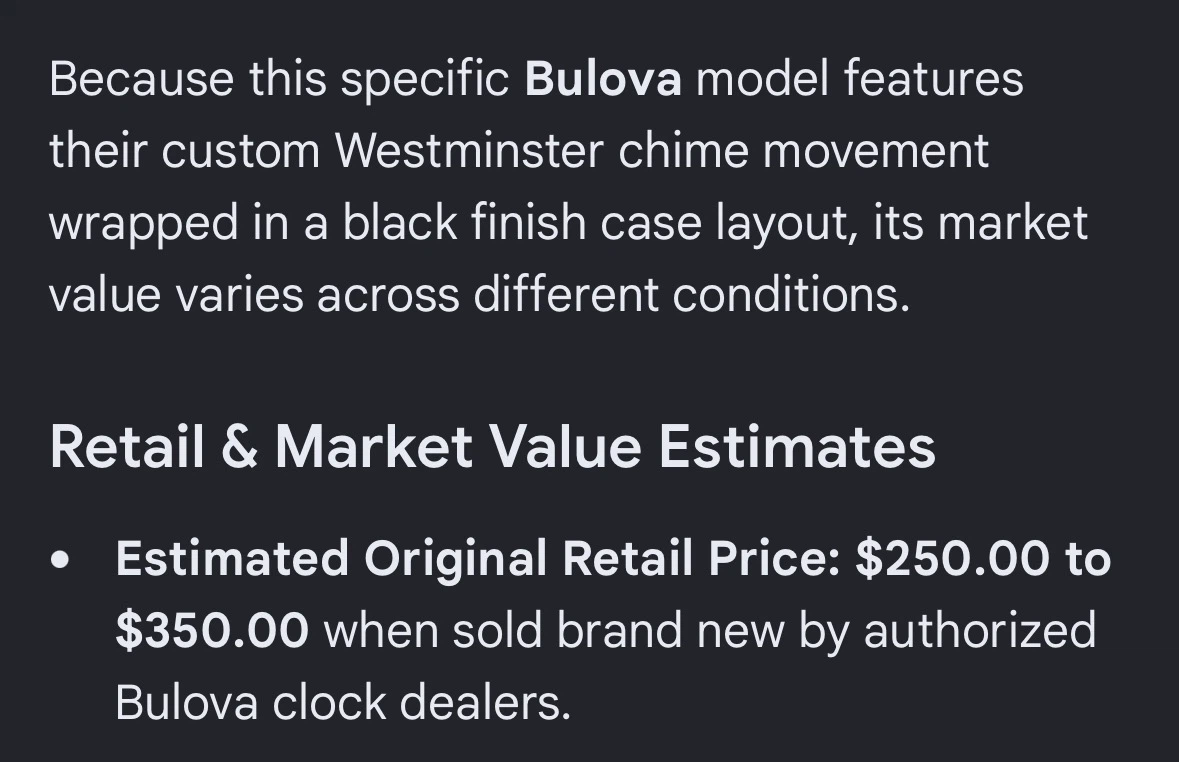 Bulova Westminster Chime Wall Clock - photo 3