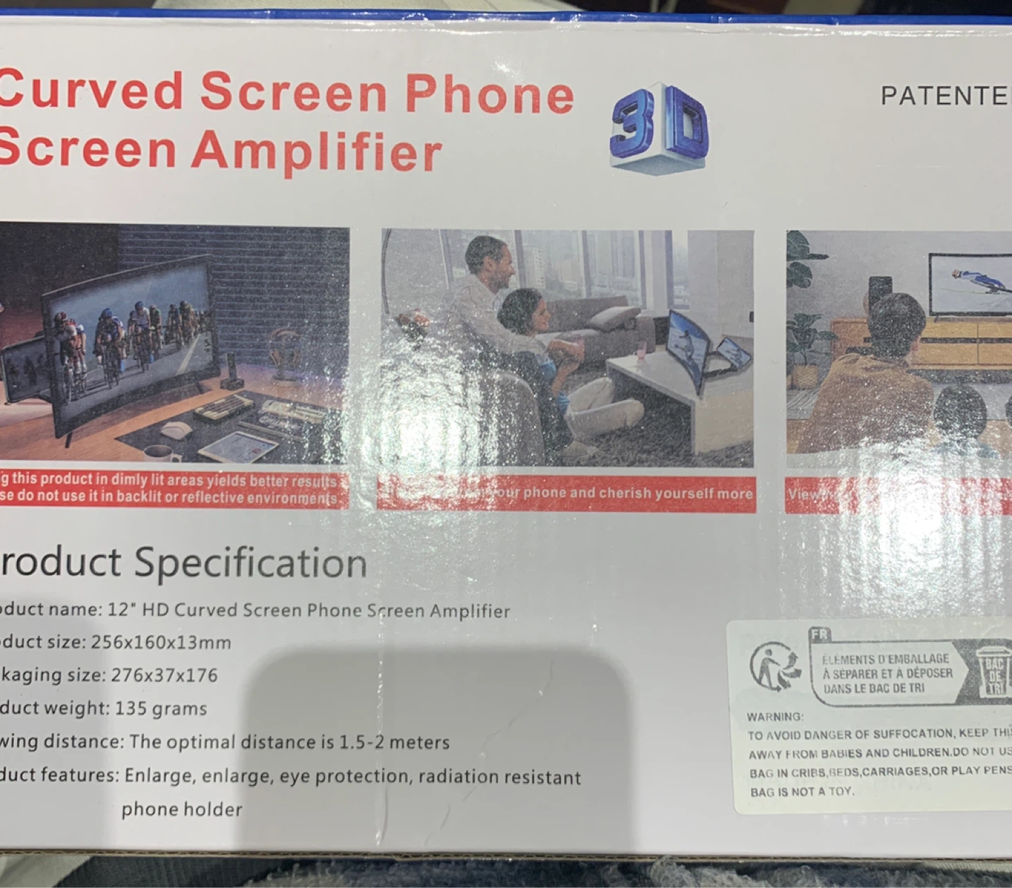 🏈 MINGCHUANGWEILI Curved Screen Phone Amplifier