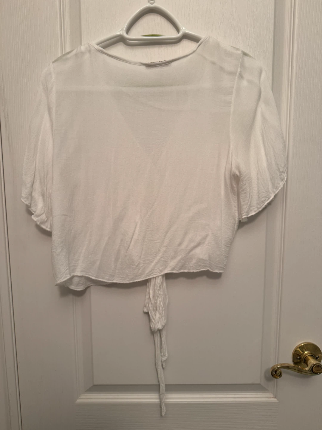 American Eagle White tie-front button-up top - One Size - photo 2