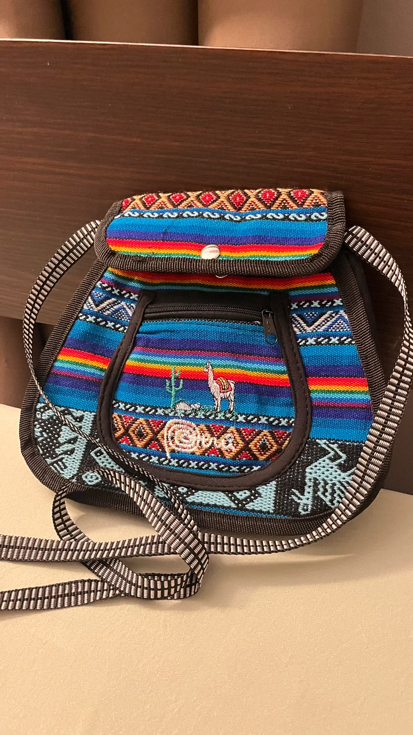 Woven Crossbody Llama Bag