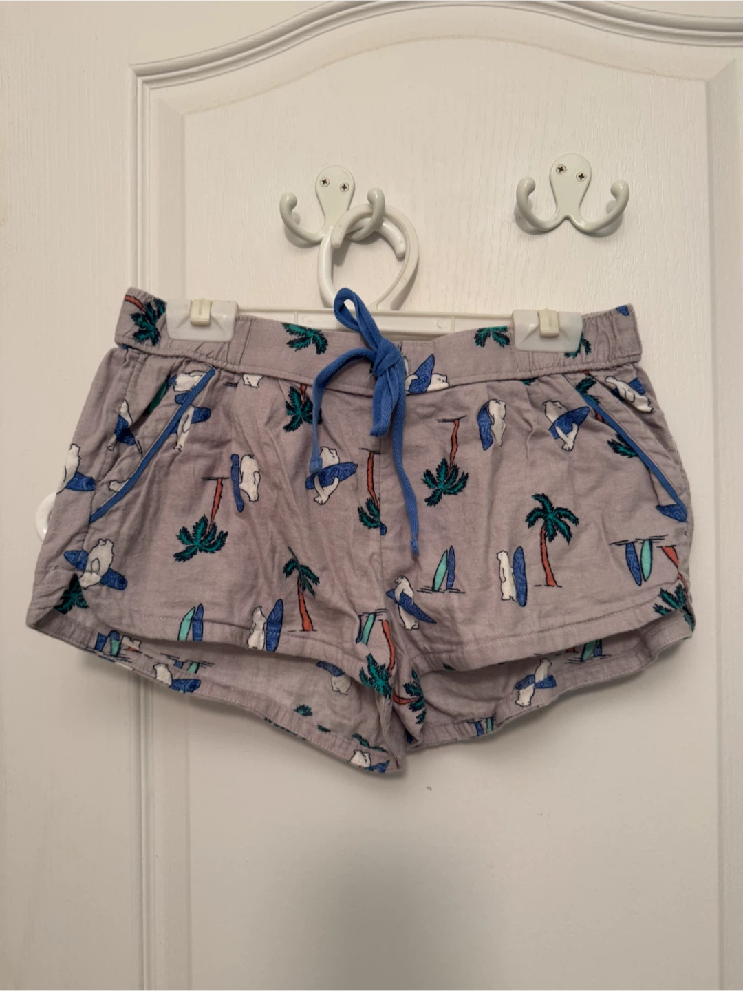 Aerie Flannel Polar Bear PJ Shorts - XS