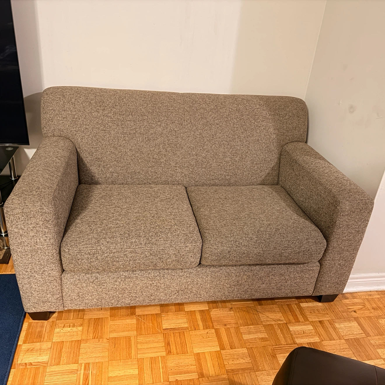 2-Seater Chenille Loveseat Sofa – Excellent Condition – $220