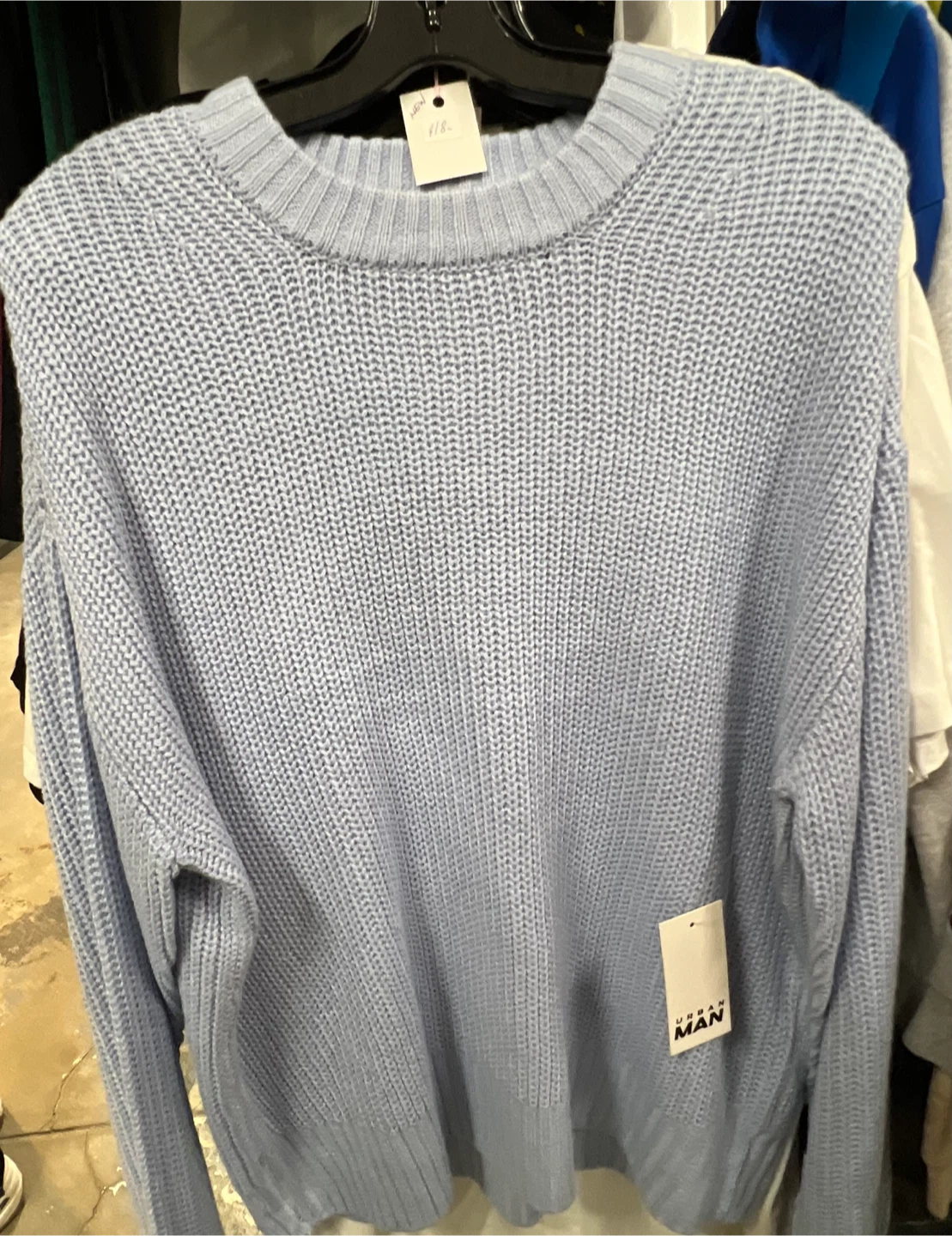🏈 Light Blue Knit Sweater