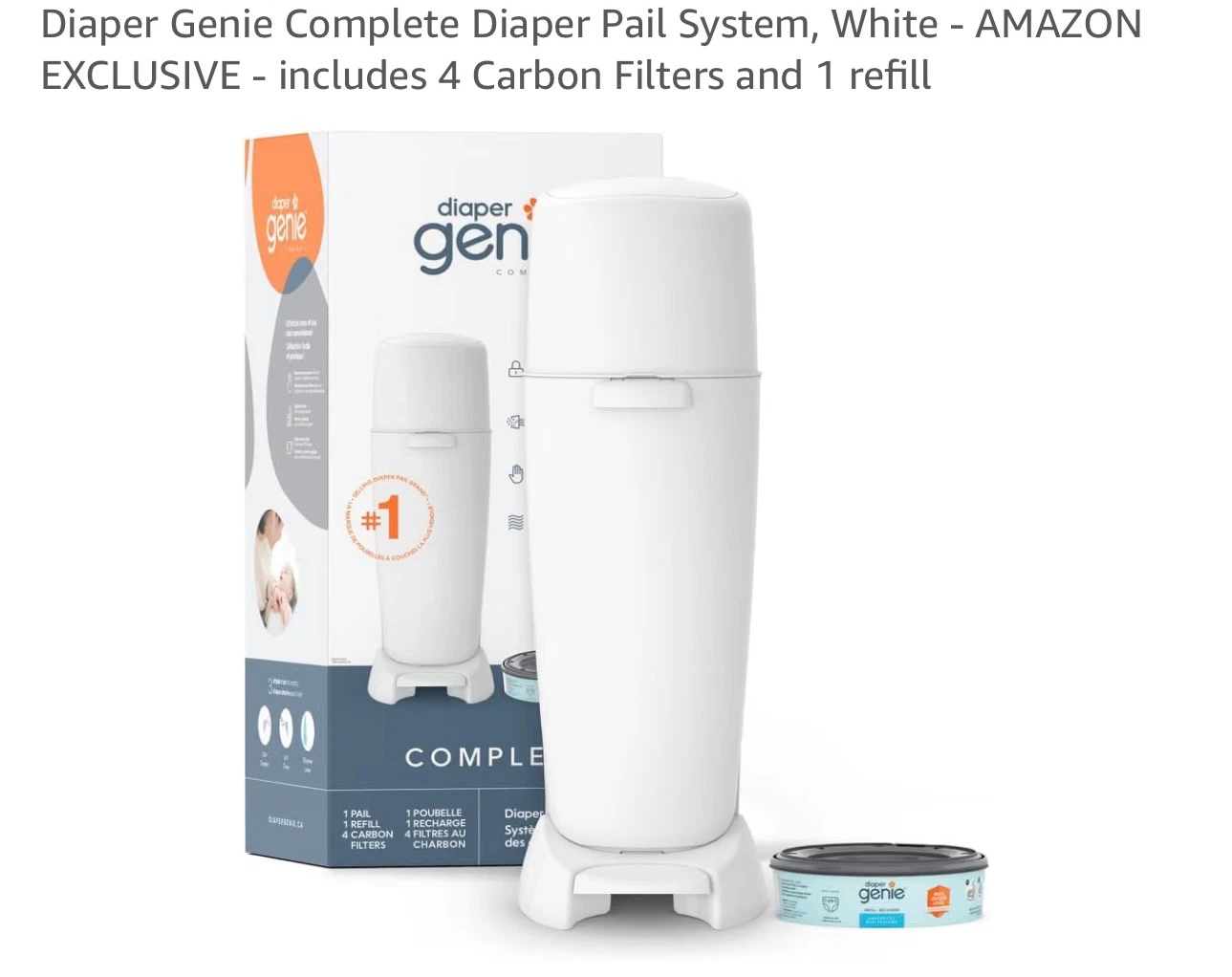 Diaper Genie Pail White