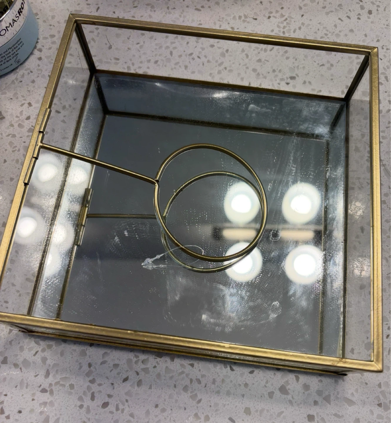 Gold and Glass Napkin Holder