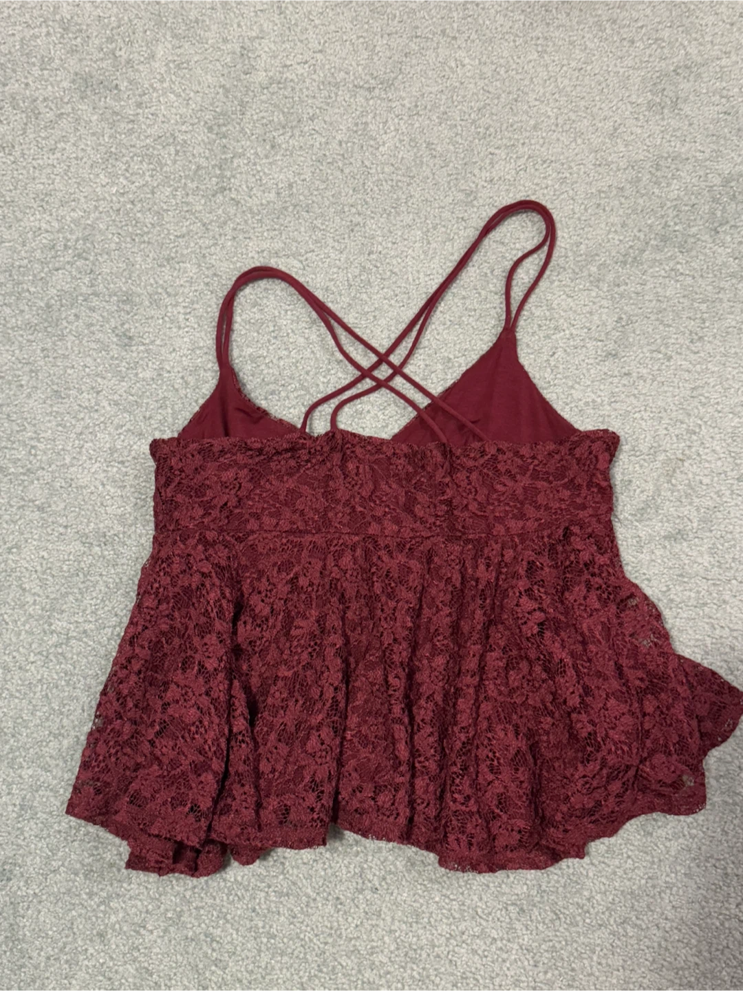 Abercrombie burgundy lace camisole - XS - photo 2