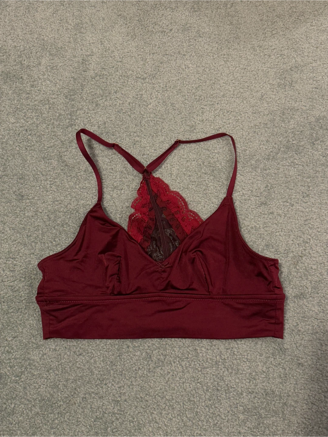 Aerie Maroon Lace Racerback Bralette - S