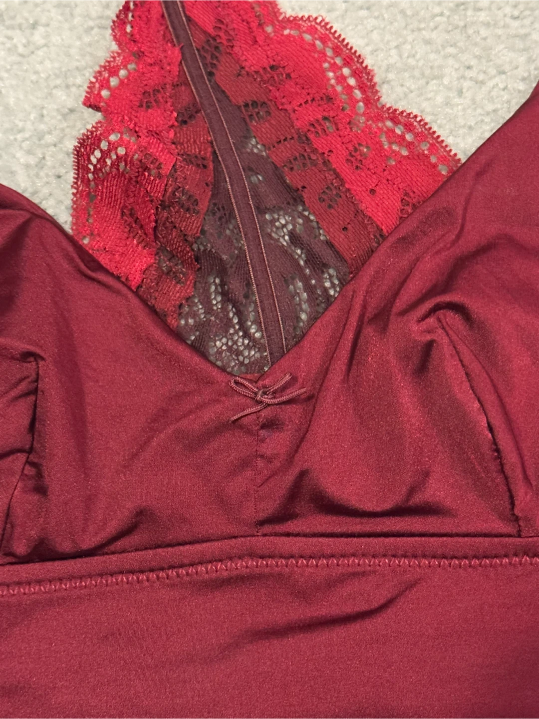 Aerie Maroon Lace Racerback Bralette - S - photo 2