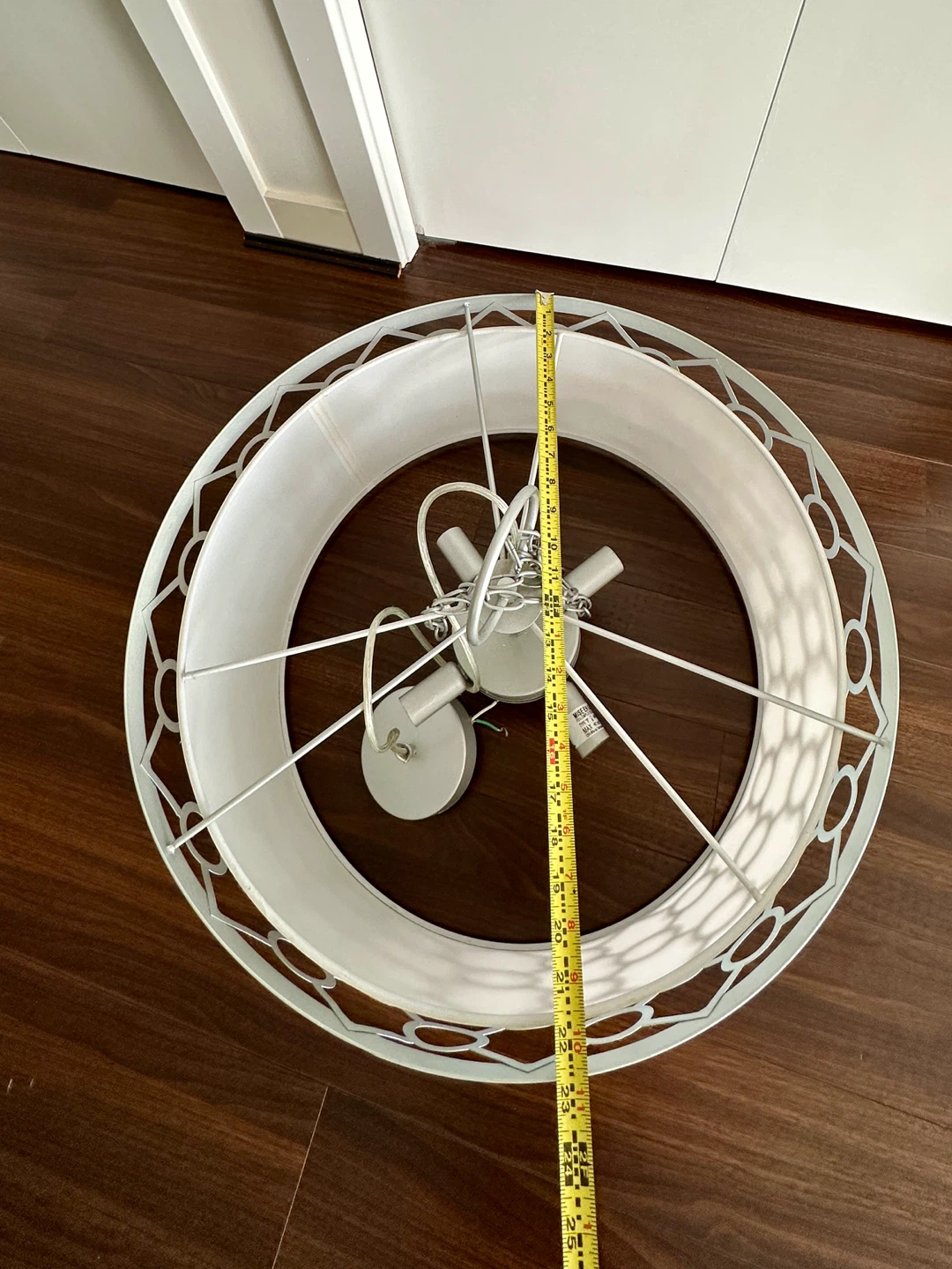 Metal lattice round ceiling light fixture - photo 2