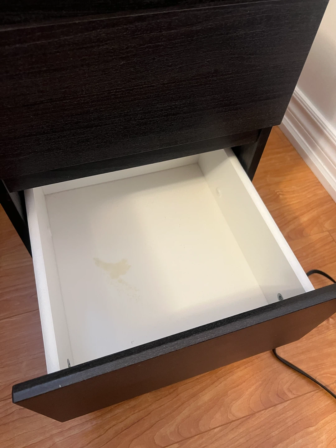 Dark Brown 2-Drawer Bedside Table - photo 2