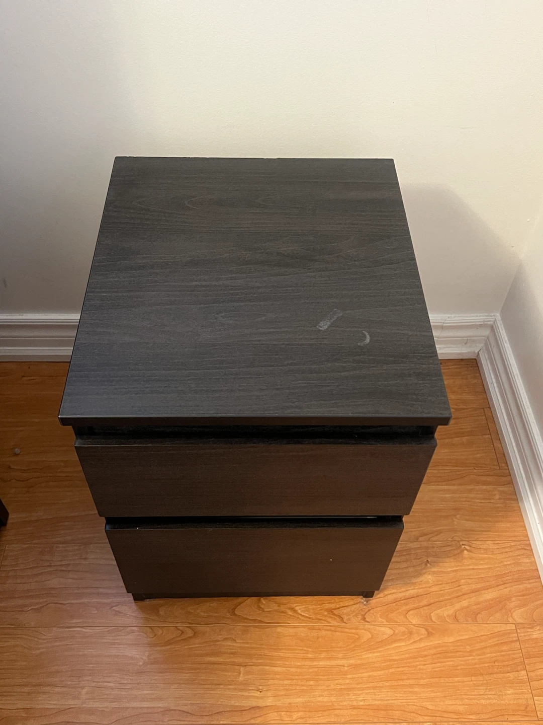 Dark Brown 2-Drawer Bedside Table - photo 4
