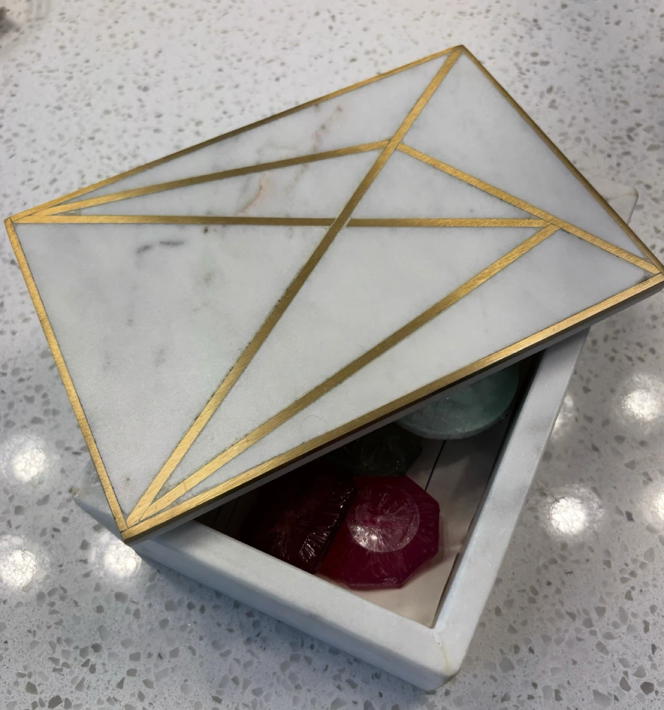 Marble and Brass Decorative Box