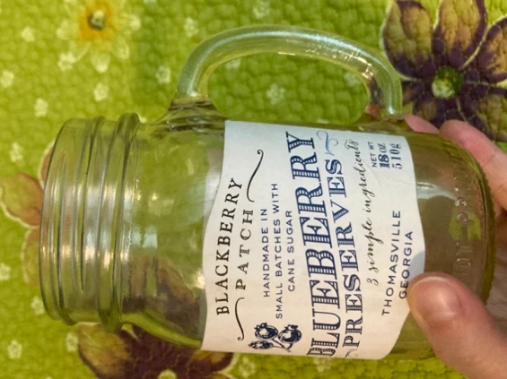 Blackberry Patch Blueberry Preserves Glass Jar🏈