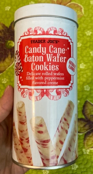 Trader Joe's Candy Cane Baton Wafer Cookies🏈