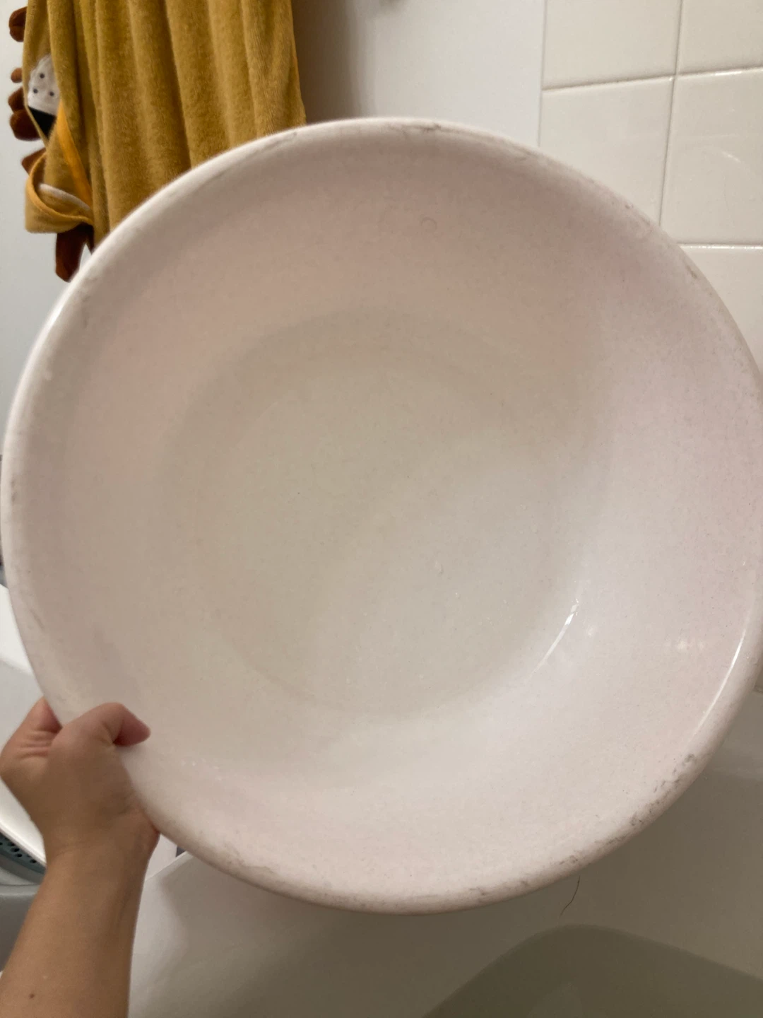 Large White Plastic Wash Basin🏈