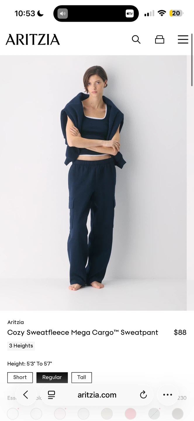 Aritzia Cozy Sweatfleece Mega Cargo Sweatpants - photo 2