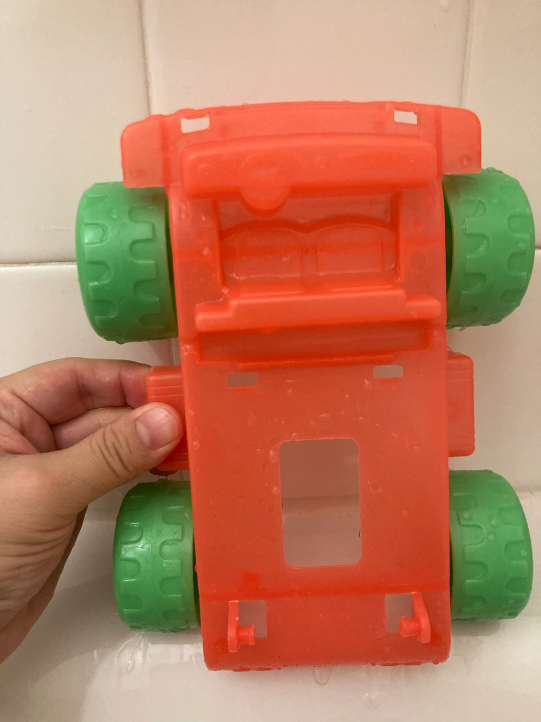 Orange and Green Plastic Toy Truck🏈
