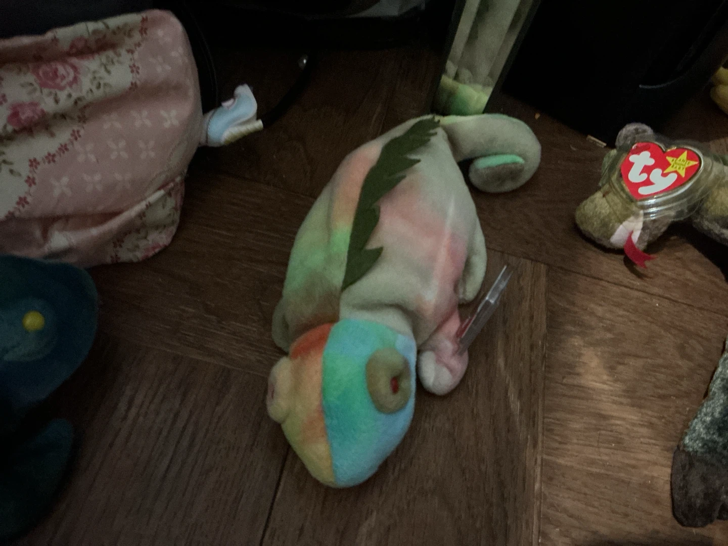 Ty Beanie Baby Rainbow Chameleon 🏈