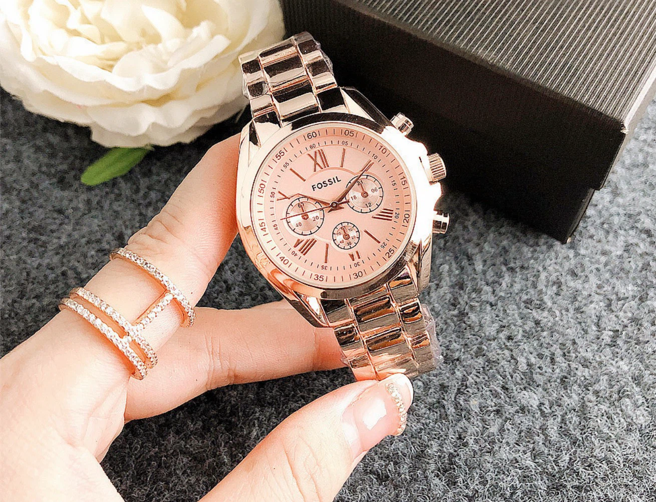 Fossil Rose Gold Chronograph Watch