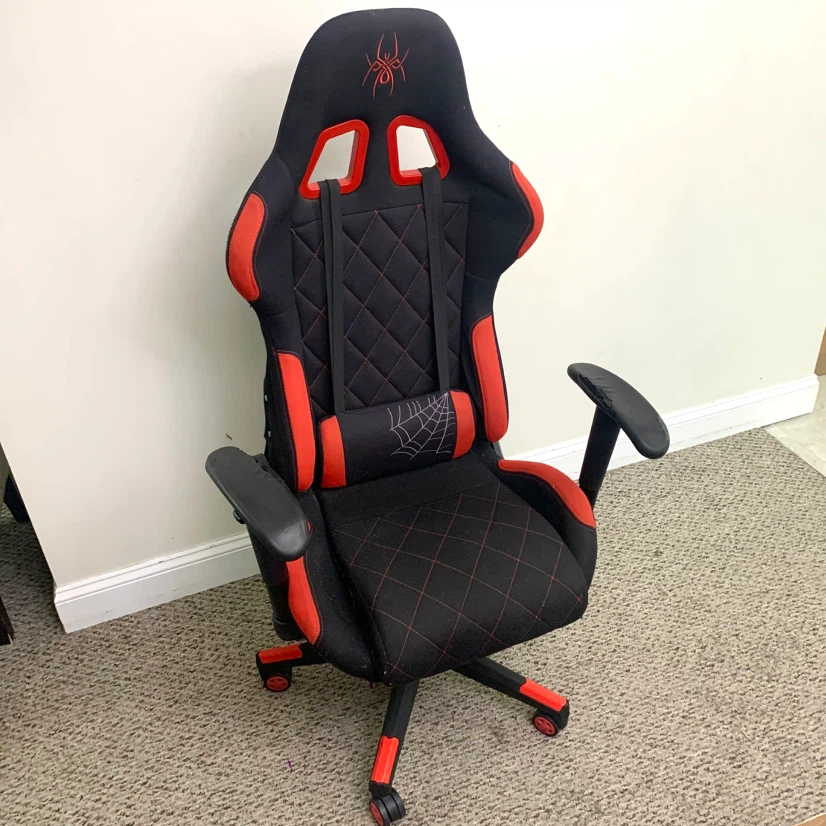 Gaming Chair Racing Style Computer Desk Chair Black Red Seat